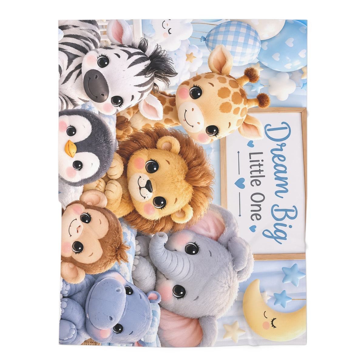 Dream Big Little One Baby Swaddle Blanket — Safari Animals