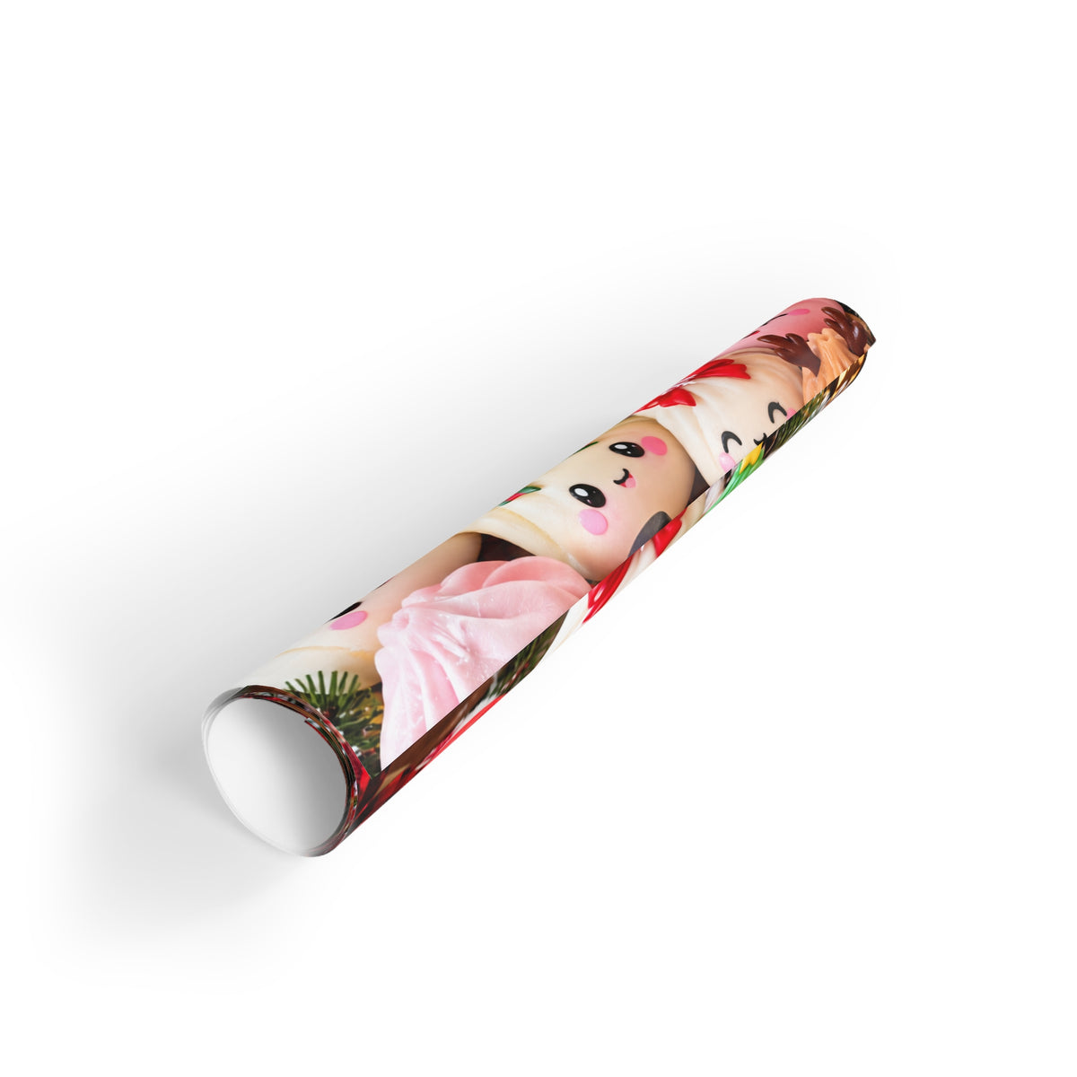 Christmas Kawaii Dumpling Gift Wrap Roll — Cute Holiday Wrapping Paper