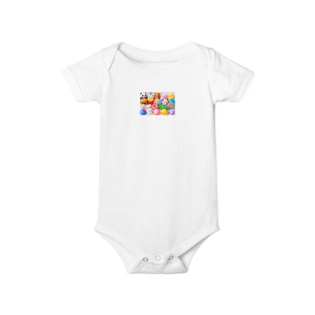 Baby Onesie with Colorful Rubber Duckies Print - Infant Jersey One-Piece