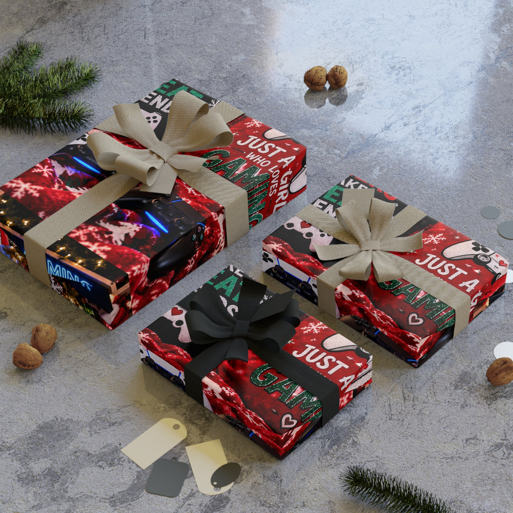Gamer Christmas Wrapping Paper Roll — 'Good Gamers Make Great Friends' Holiday Gift Wrap
