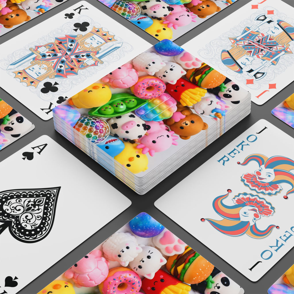 Cute Kawaii Squishy Poker Playing Cards — Colorful Novelty Deck for Kids & Collectors