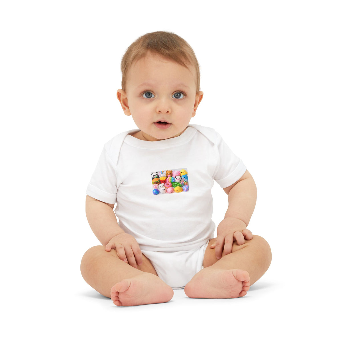 Baby Onesie with Colorful Rubber Duckies Print - Infant Jersey One-Piece