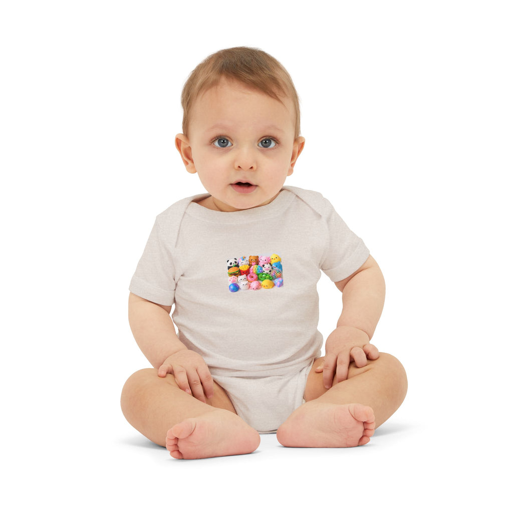 Baby Onesie with Colorful Rubber Duckies Print - Infant Jersey One-Piece
