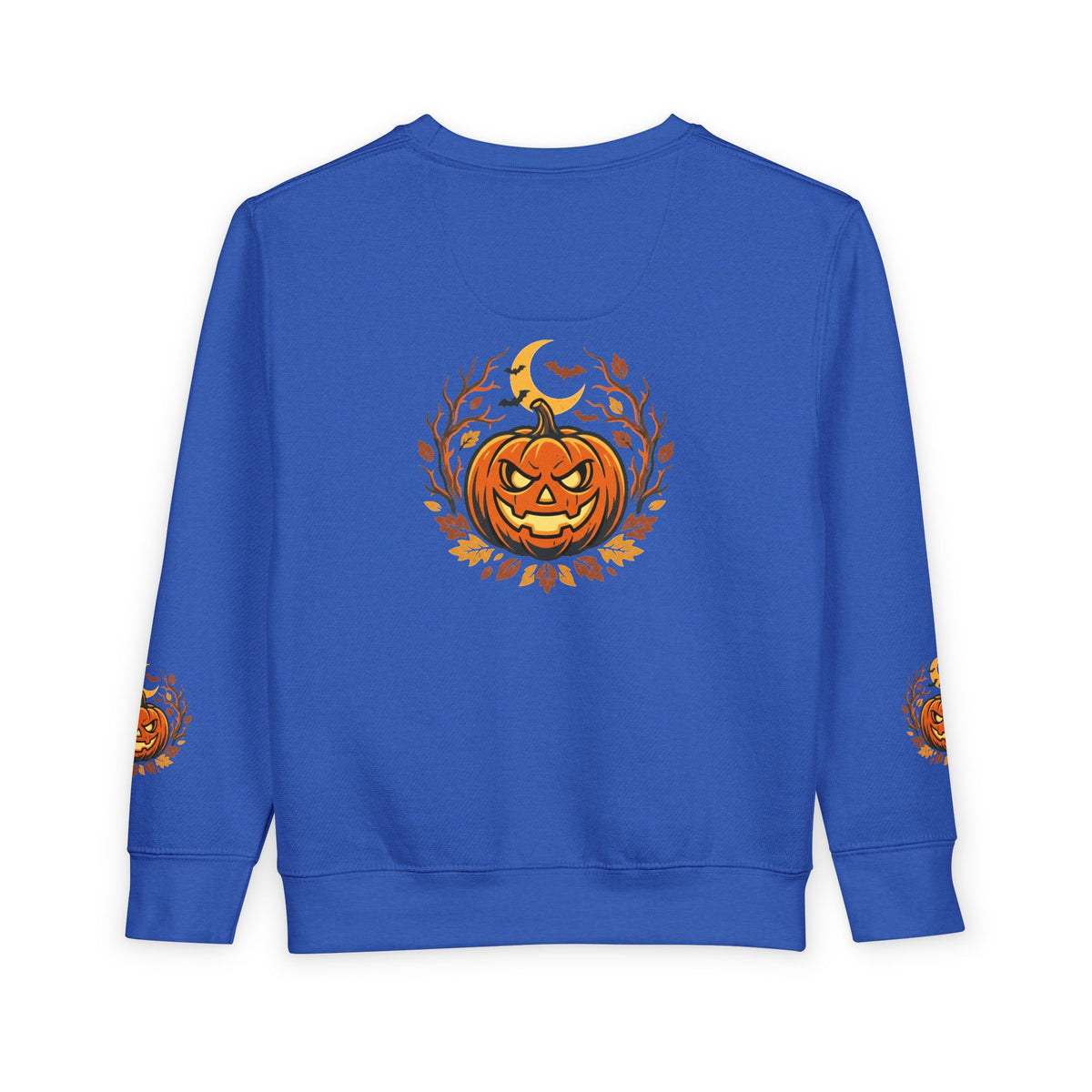 Toddler Sweatshirt — Halloween Pumpkin Jack-O’-Lantern Crewneck for Kids
