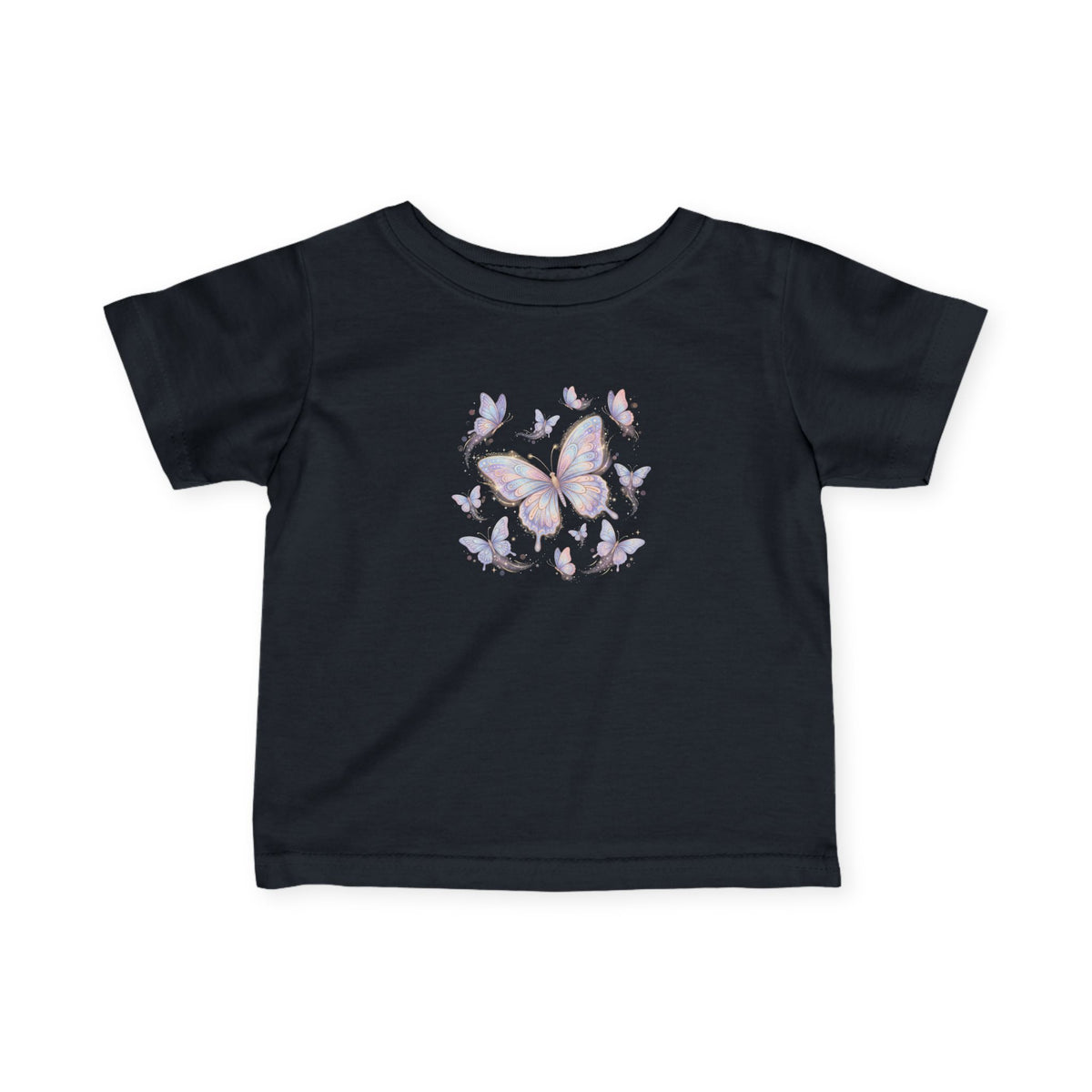 Infant Tee — Pastel Butterfly Floral Baby Shirt