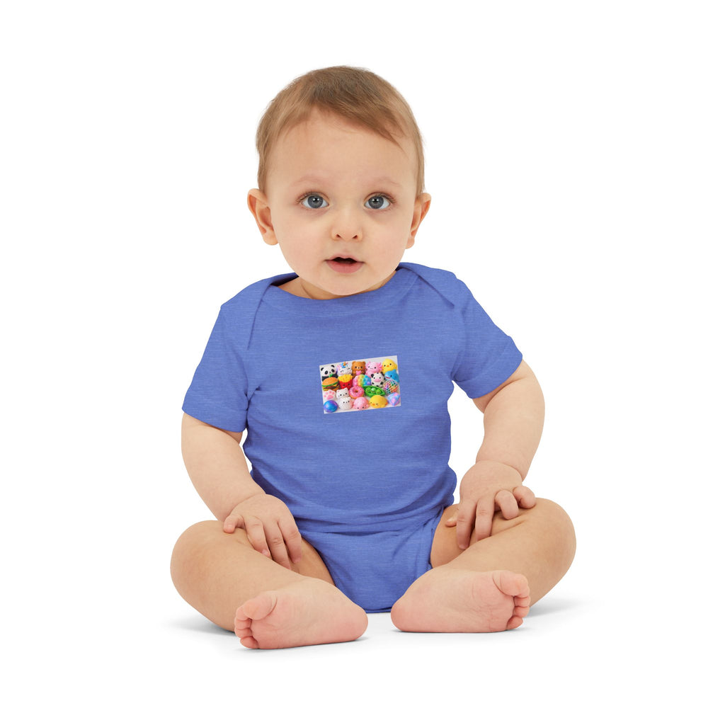 Baby Onesie with Colorful Rubber Duckies Print - Infant Jersey One-Piece