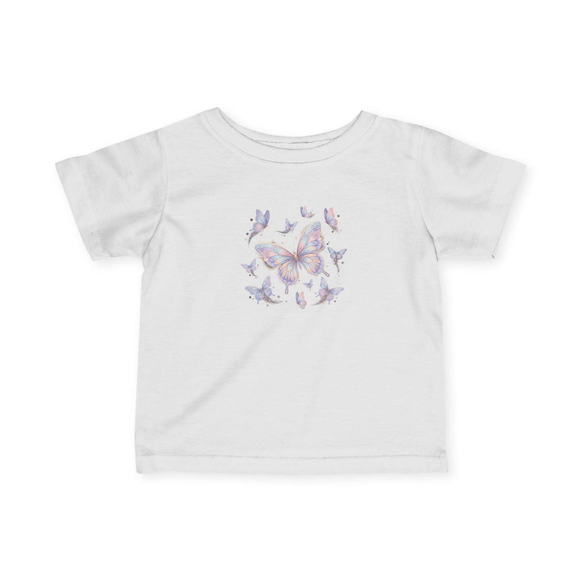 Infant Tee — Pastel Butterfly Floral Baby Shirt