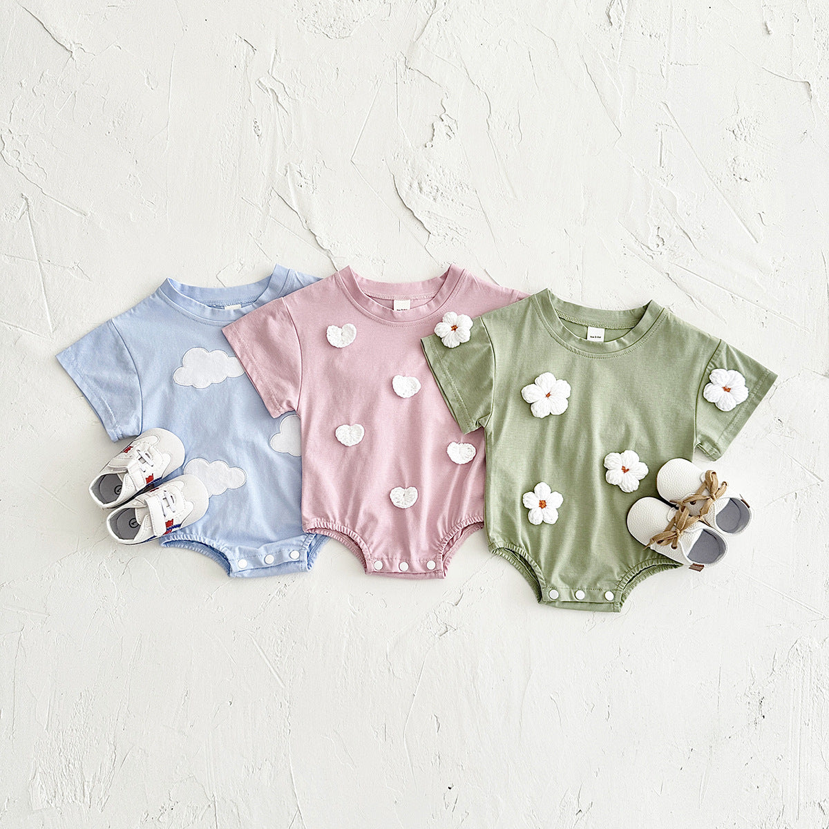 Baby Short-Sleeve Summer Jumpsuit