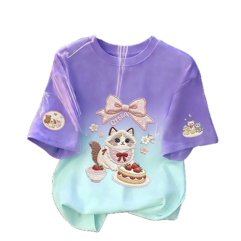Girls’ Cotton Tie-Dye T-Shirt