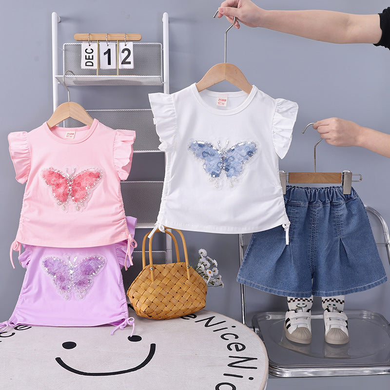 Baby Girl Summer Top & Shorts Set