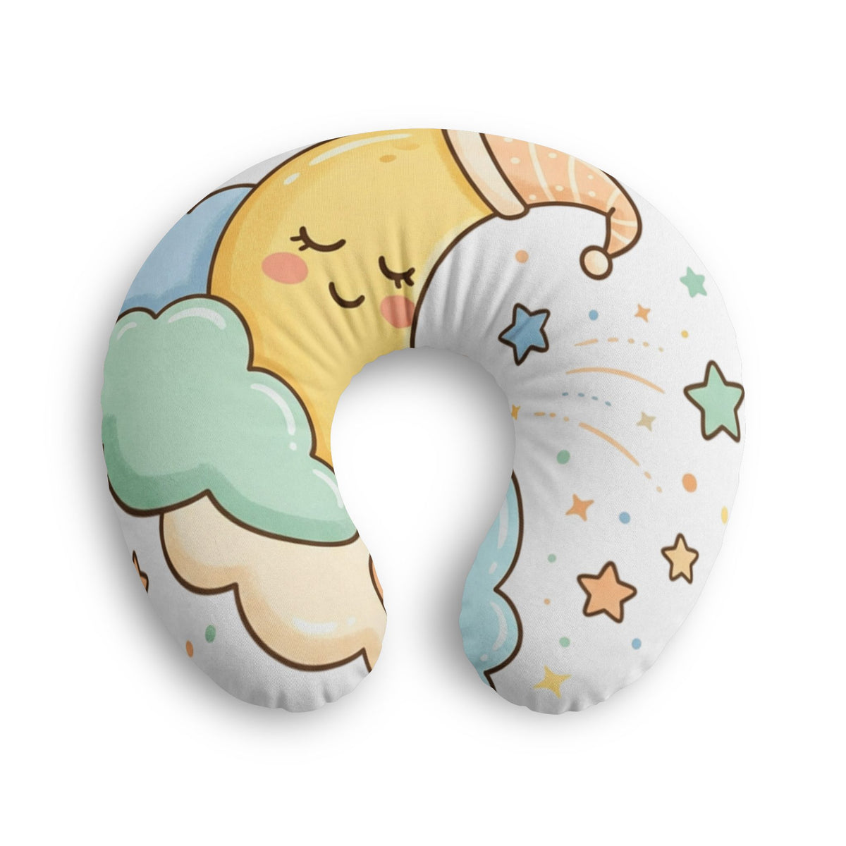 Moon & Stars Nursing Pillow Cover — Soft Stretchy Nursery Print