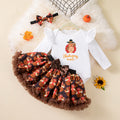 Baby Girl Thanksgiving Turkey Romper & Skirt Set
