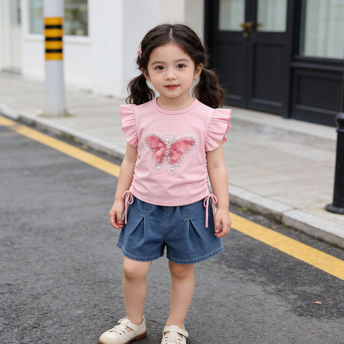 Baby Girl Summer Top & Shorts Set