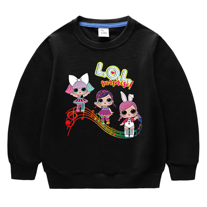 Kids’ Cotton Round-Neck Hoodie