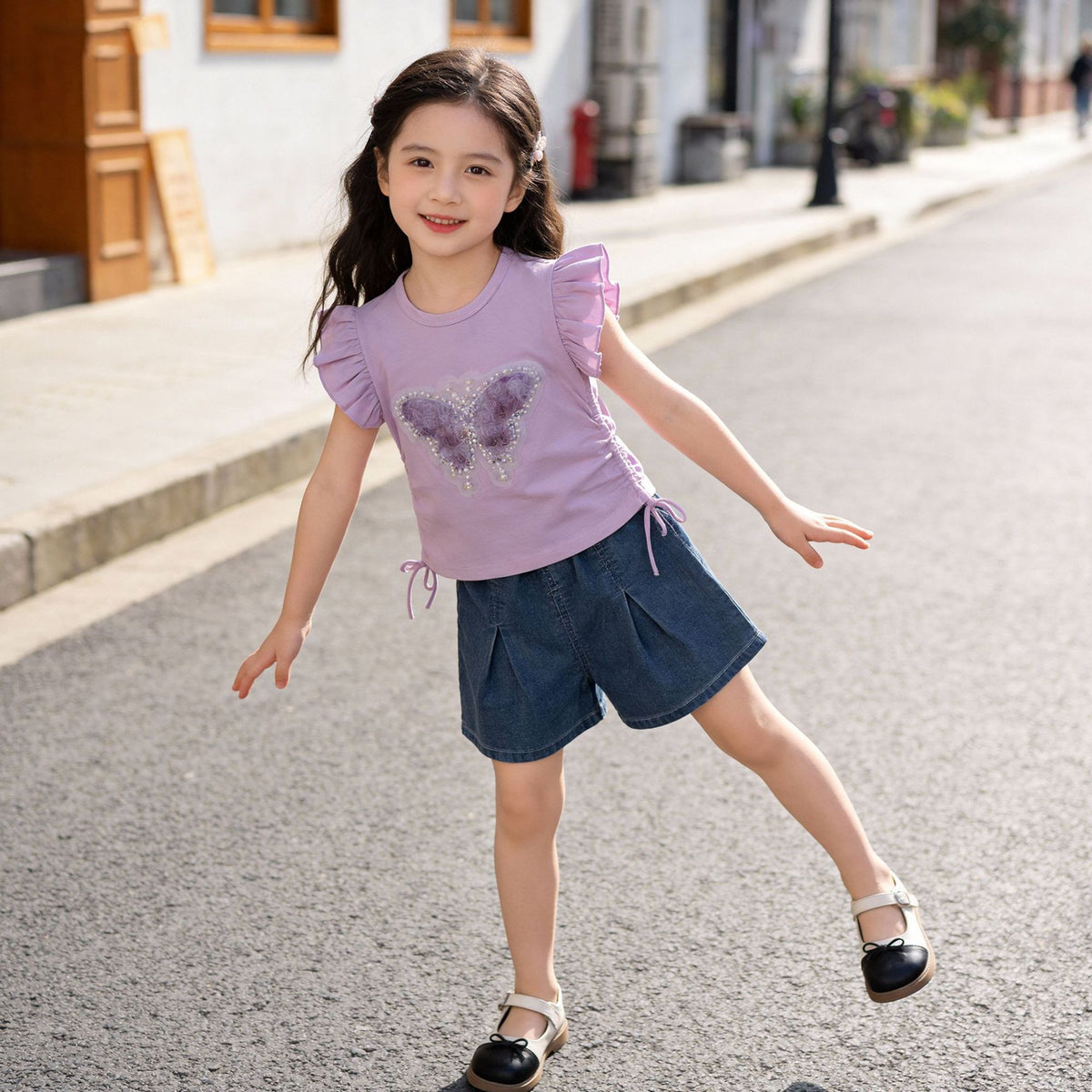 Baby Girl Summer Top & Shorts Set