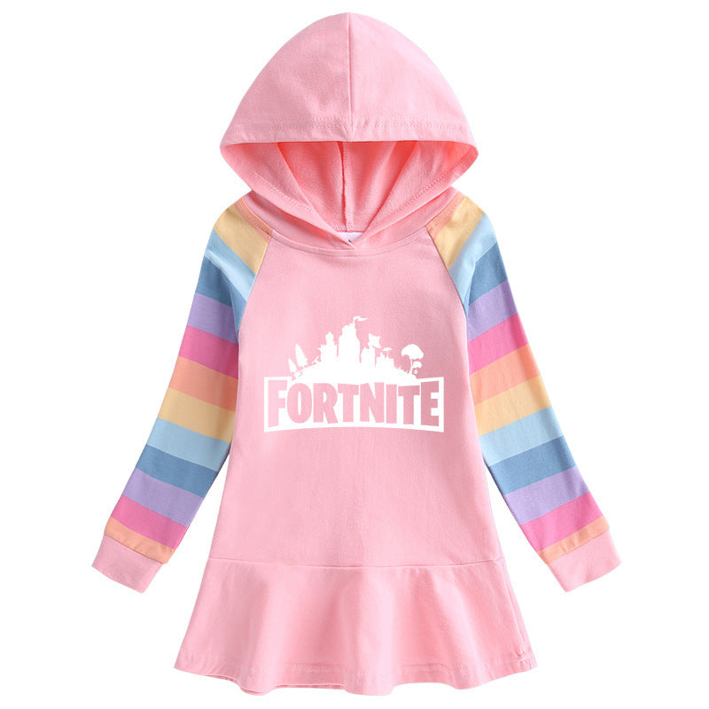 Girls' Cotton Rainbow Dress - Style B