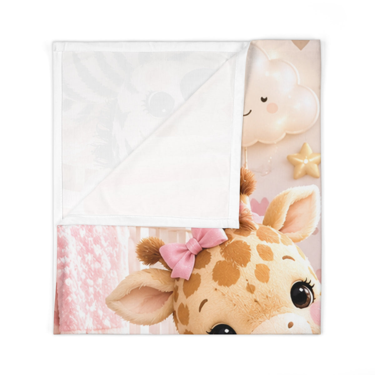 Sweet Baby Swaddle Blanket — Pink Safari Animals