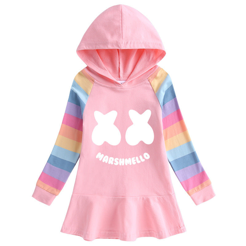 Girls' Cotton Rainbow Dress - Style C