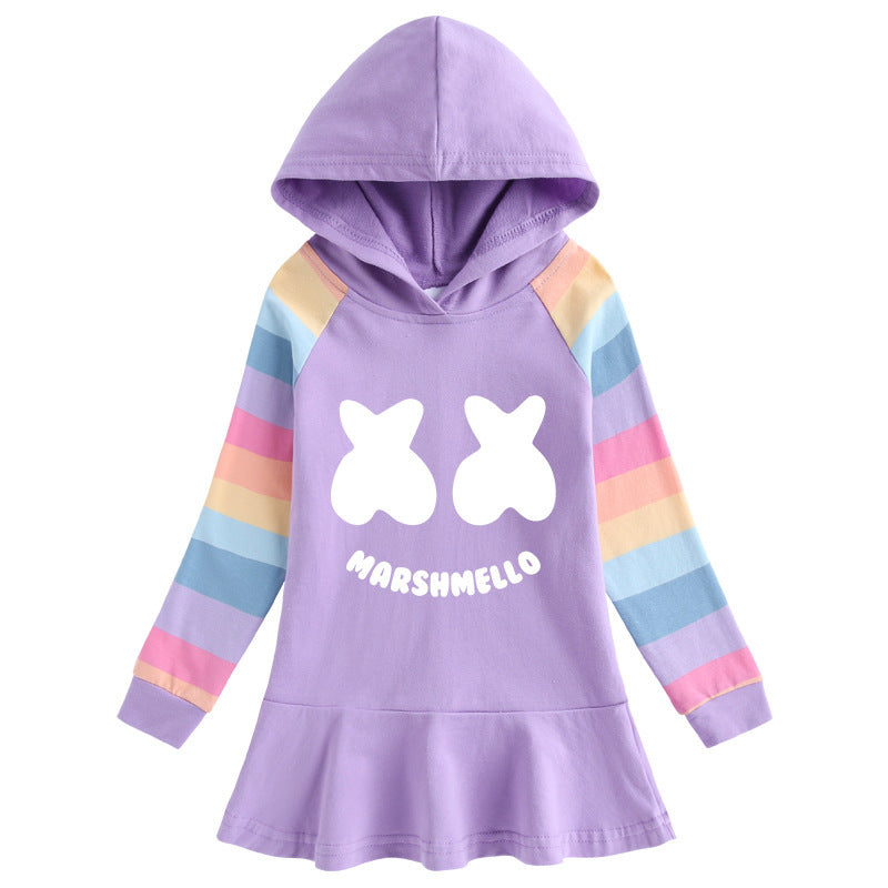 Girls' Cotton Rainbow Dress - Style C