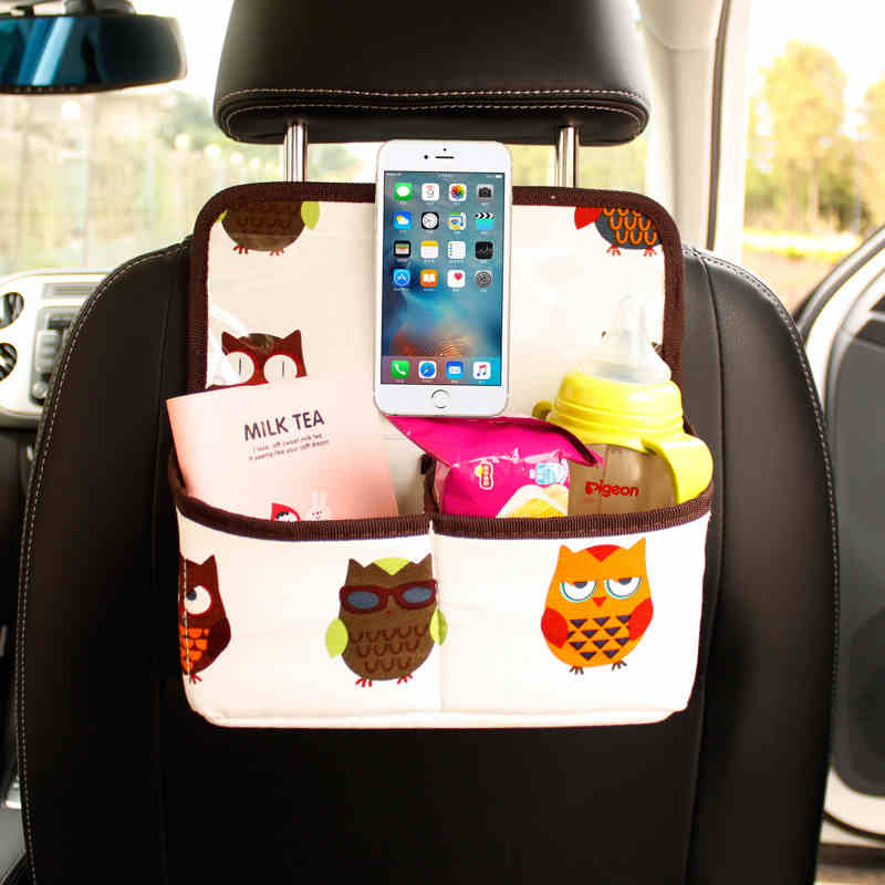Double-Canvas Car Seat Back Organizer
