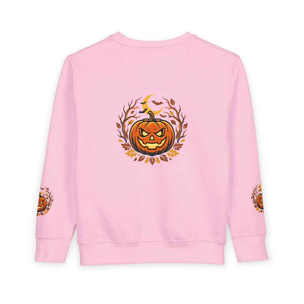 Toddler Sweatshirt — Halloween Pumpkin Jack-O’-Lantern Crewneck for Kids