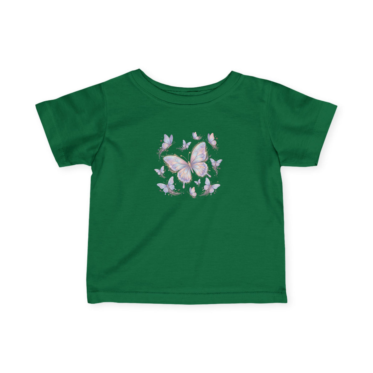 Infant Tee — Pastel Butterfly Floral Baby Shirt