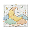 Moon & Clouds Baby Lovey Blanket — Soft Minky Security Blanket