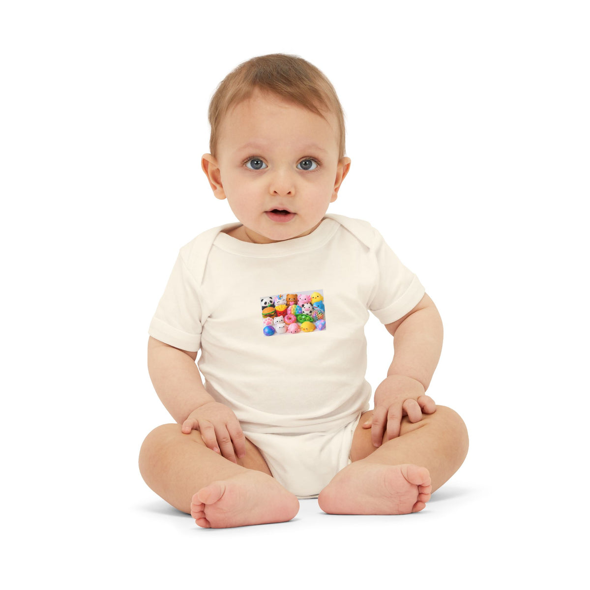 Baby Onesie with Colorful Rubber Duckies Print - Infant Jersey One-Piece