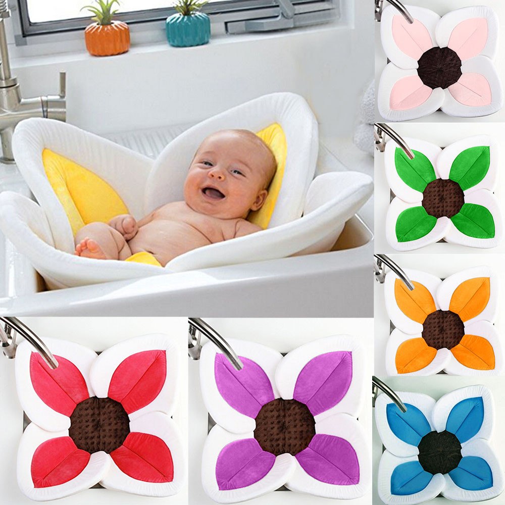 Baby Flower Bath Cushion for Bath Time