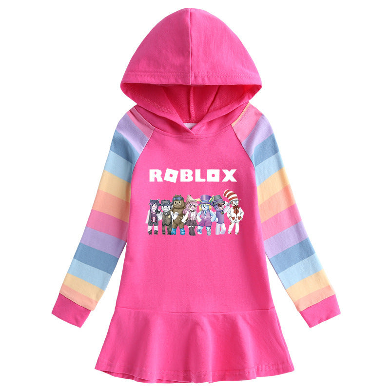 Girls' Cotton Rainbow Dress - Style A