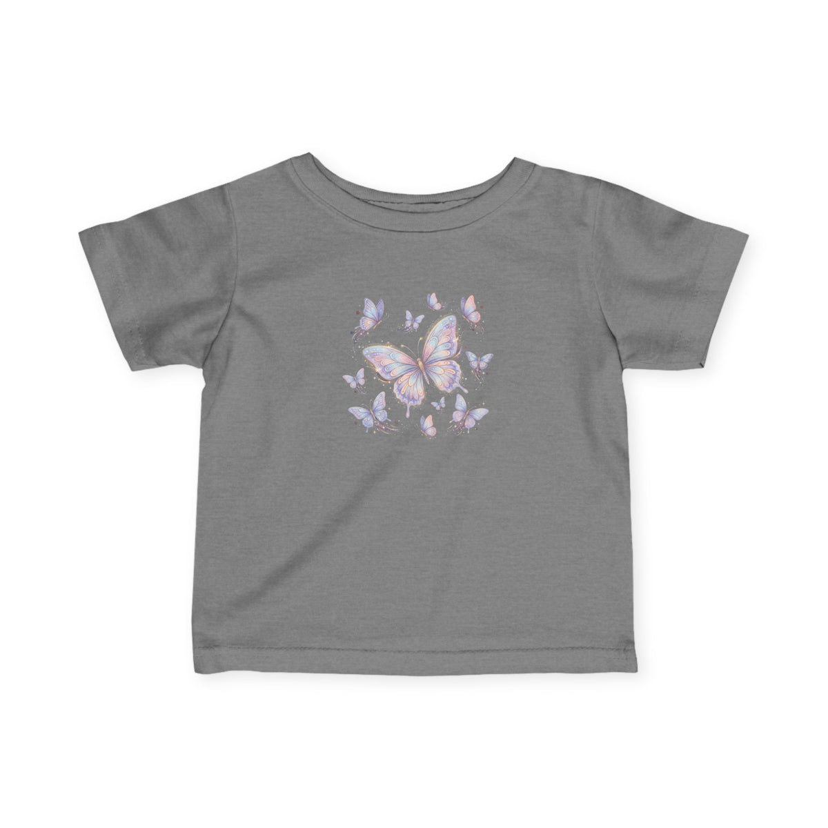 Infant Tee — Pastel Butterfly Floral Baby Shirt