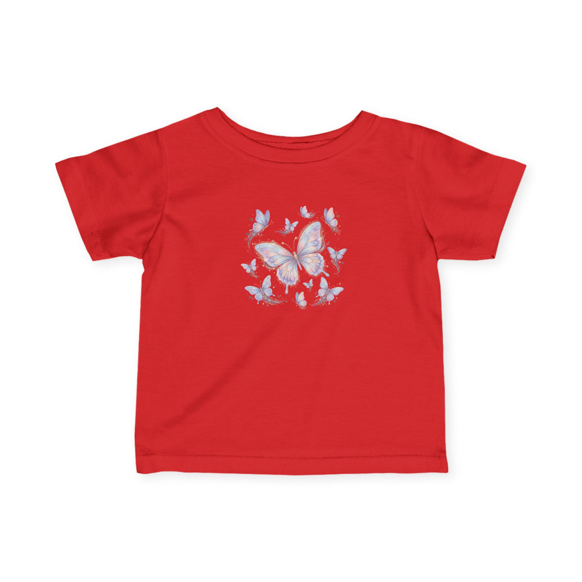 Infant Tee — Pastel Butterfly Floral Baby Shirt
