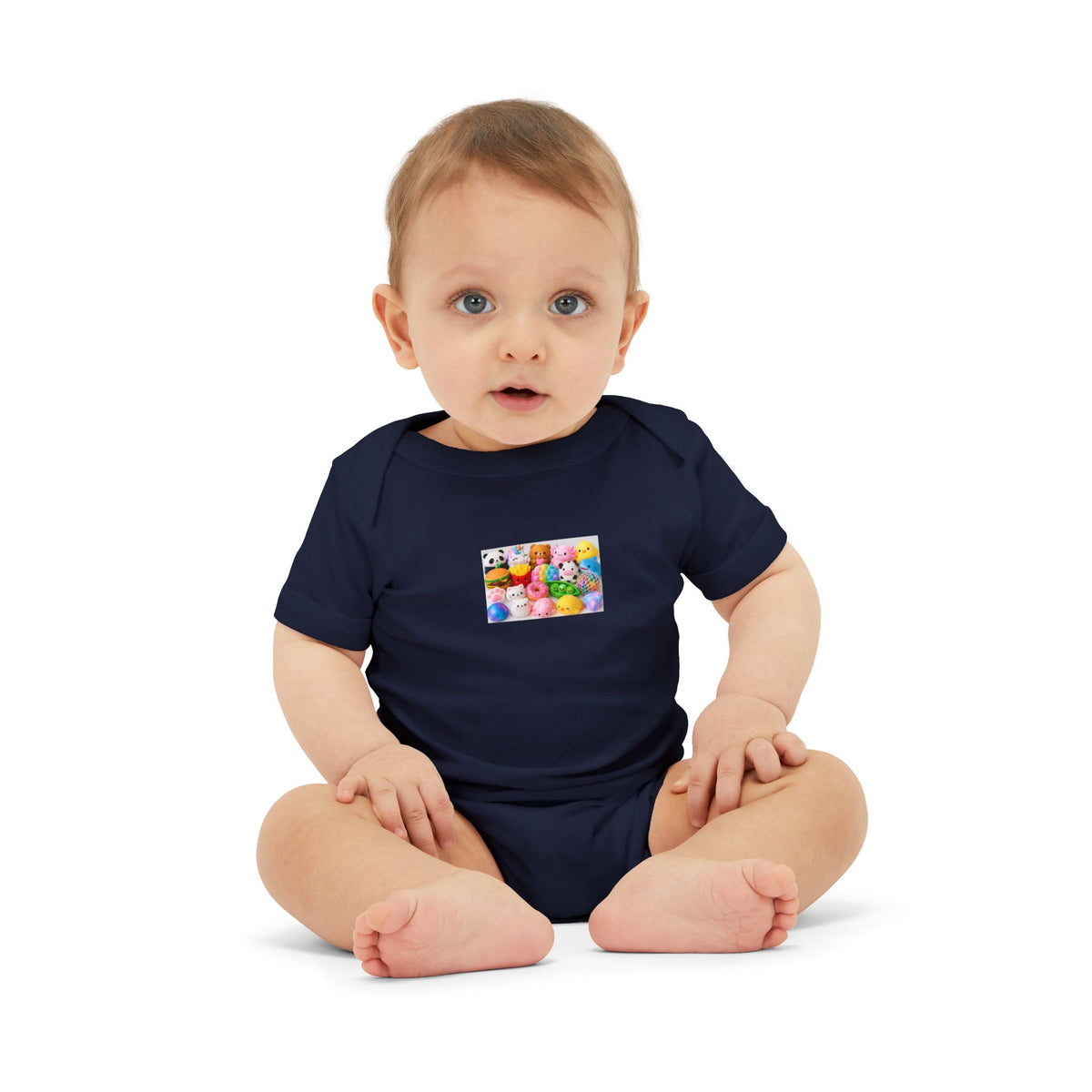 Baby Onesie with Colorful Rubber Duckies Print - Infant Jersey One-Piece