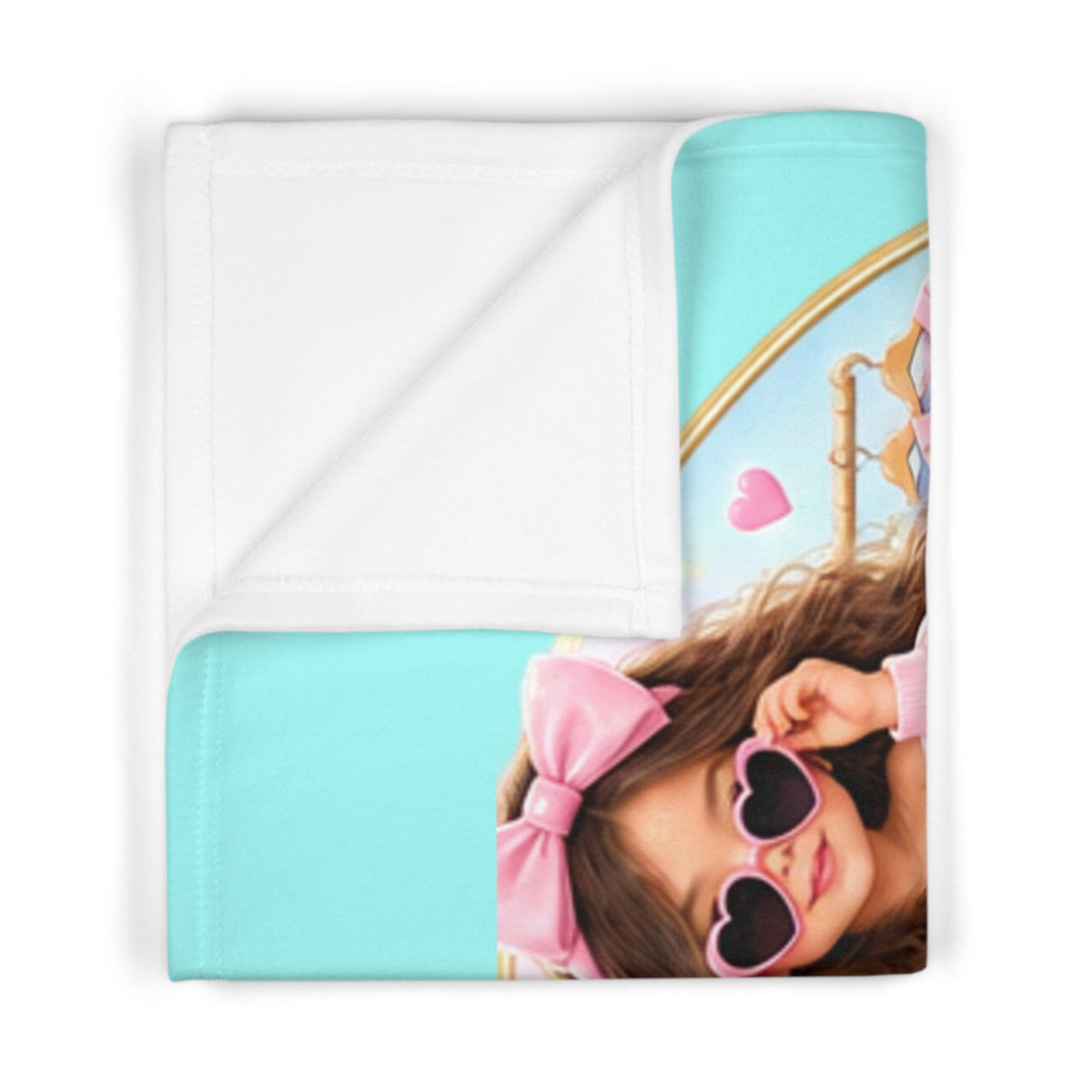 Baby Blanket — Novibebe Co. Soft Fleece Newborn & Toddler Throw, Cute Kids Logo Design