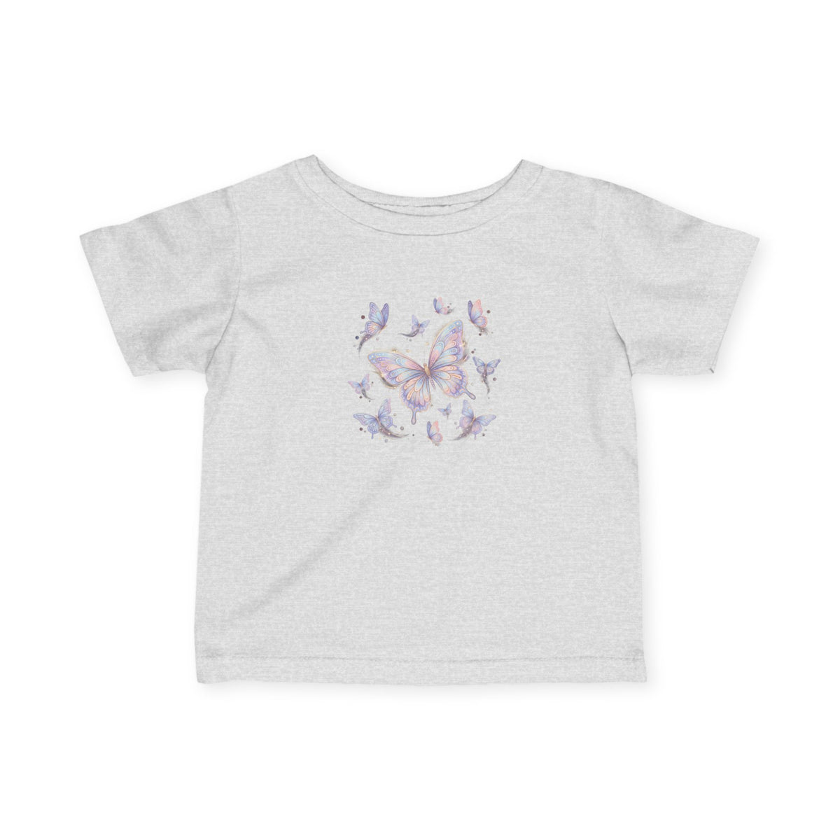 Infant Tee — Pastel Butterfly Floral Baby Shirt