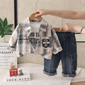 NovibebeCo. Boys Plaid Shirt 3-Piece Set - Long Sleeve Shirt, Pants & More