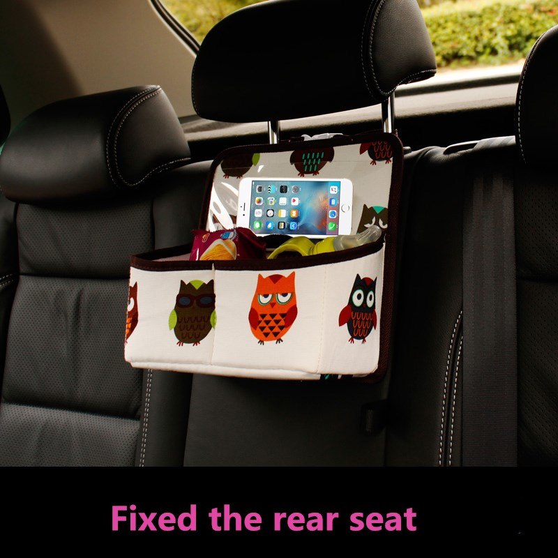 Double-Canvas Car Seat Back Organizer