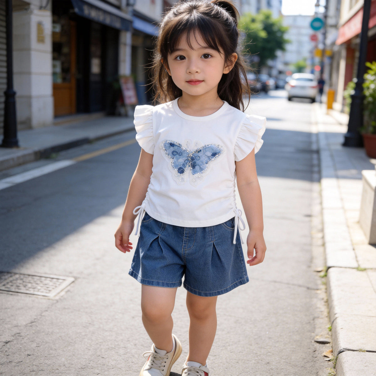 Baby Girl Summer Top & Shorts Set