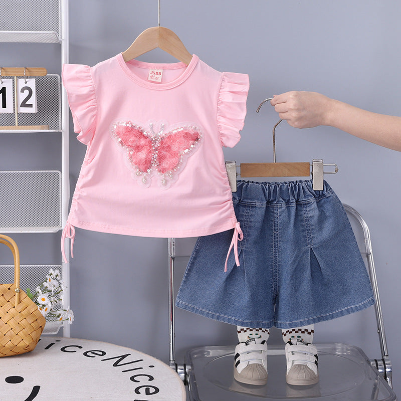 Baby Girl Summer Top & Shorts Set