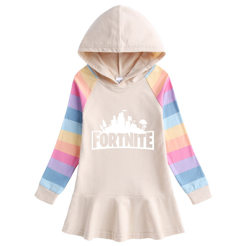 Girls' Cotton Rainbow Dress - Style B