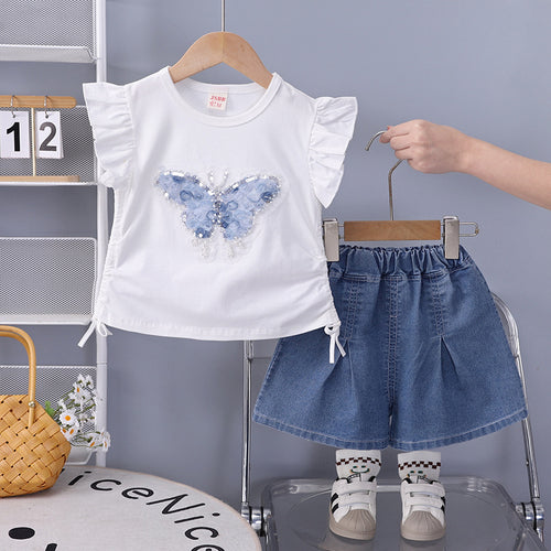 Baby Girl Summer Top & Shorts Set