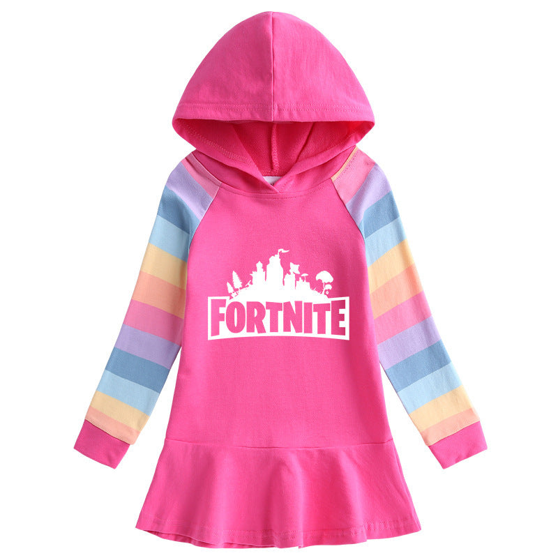 Girls' Cotton Rainbow Dress - Style B