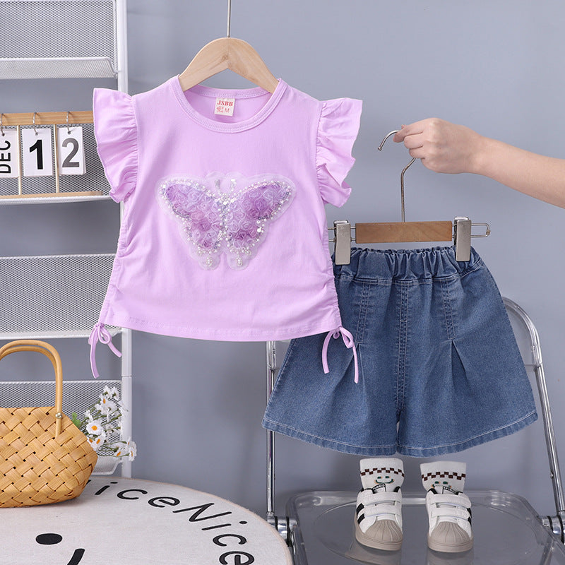 Baby Girl Summer Top & Shorts Set