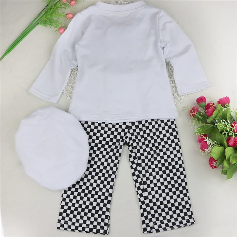 NovibebeCo. Baby Chef Halloween Costume 3-Piece Set - Hat, Shirt & Pants