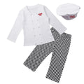 NovibebeCo. Baby Chef Halloween Costume 3-Piece Set - Hat, Shirt & Pants