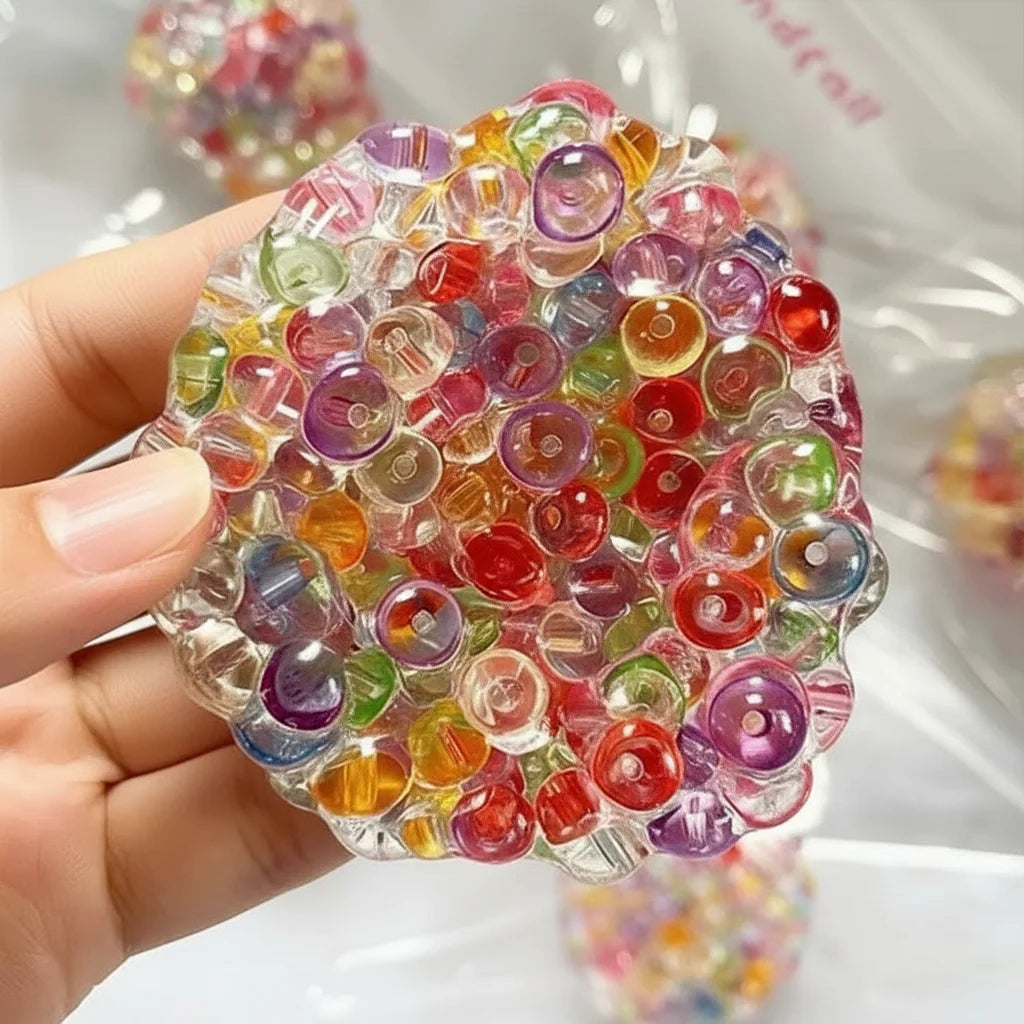 Ice Bead Mochi Squishy — Soft Fidget Stress Ball