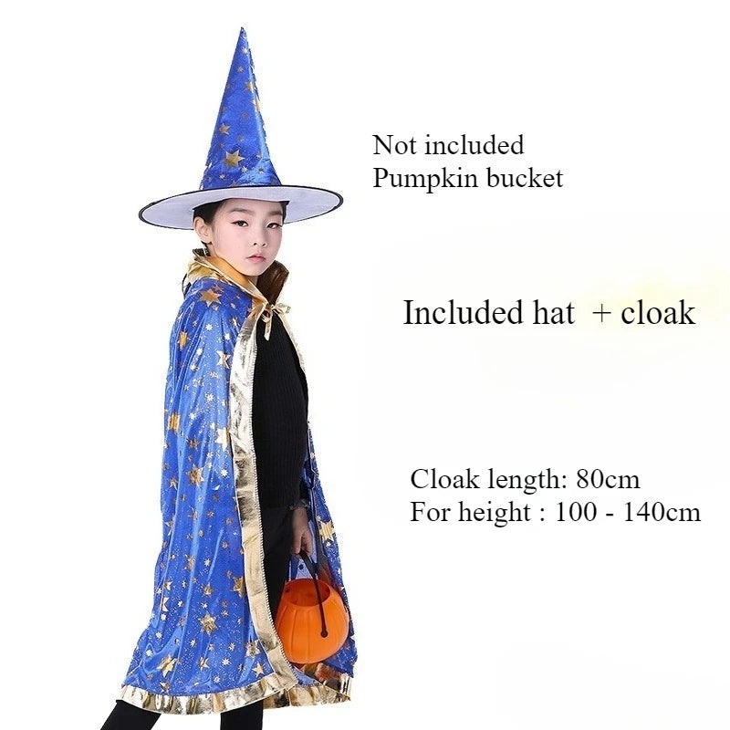 Kids’ Witch Hat & Cape Costume Set