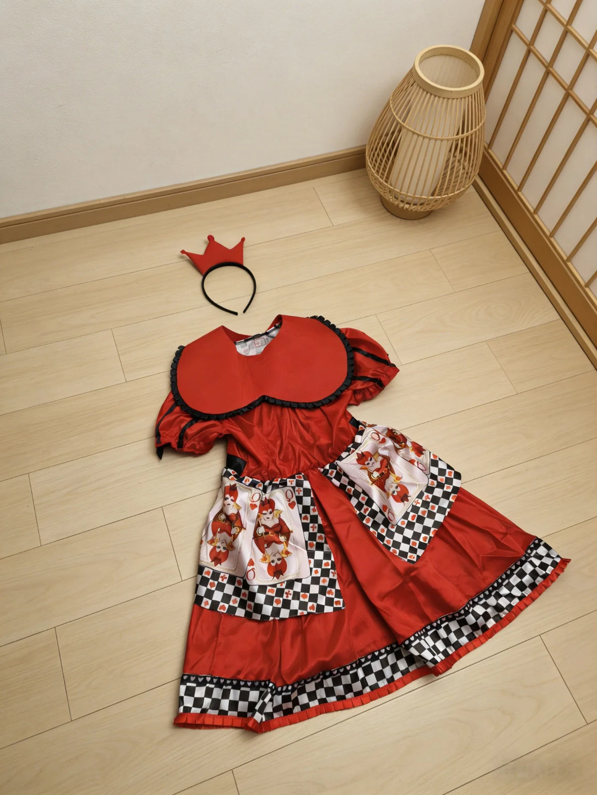 Girls’ Heart Queen Halloween Costume with Crown