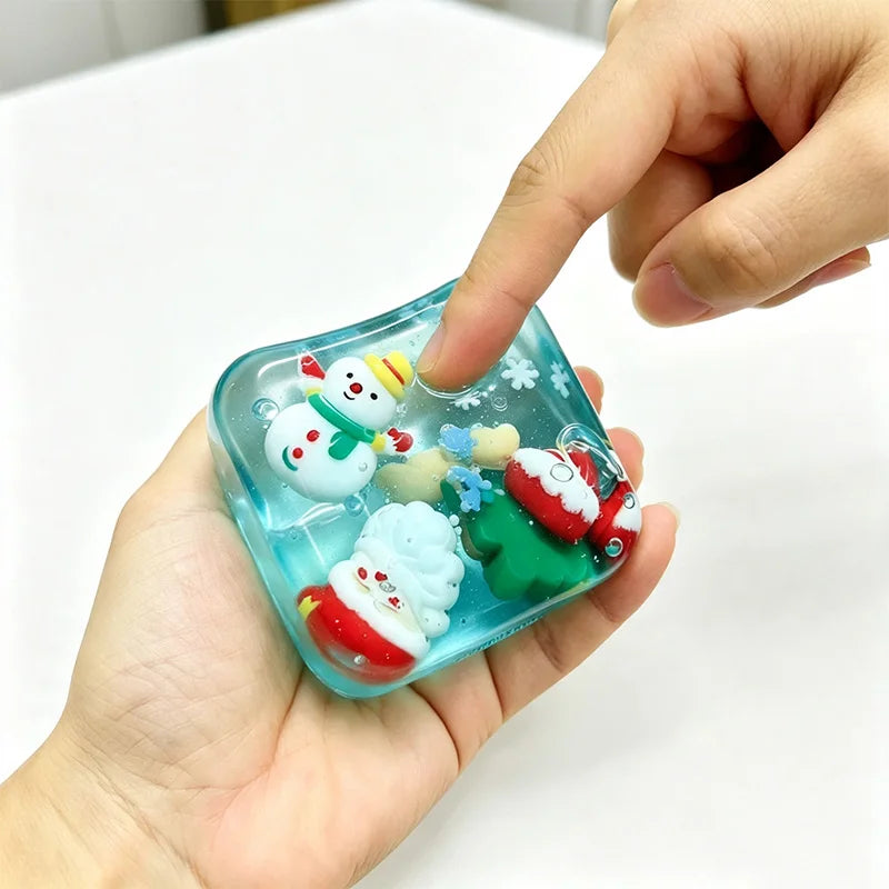 Christmas Ice Cube Squishy Toy - Maltose Texture Stress Relief