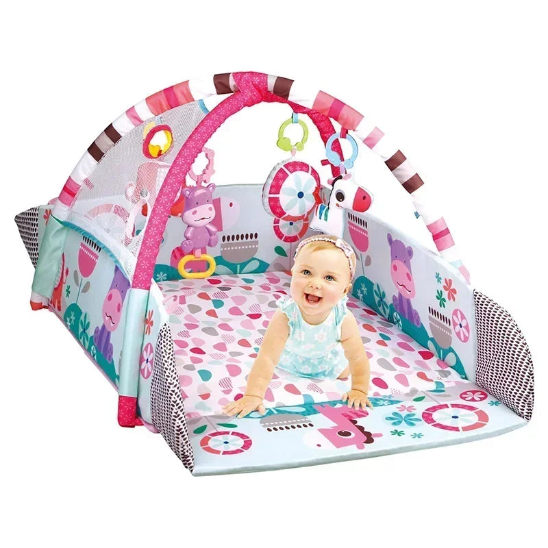 Baby Crawling Play Mat with Activity Frame